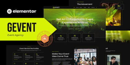 Gevent – Event Agency Elementor Template Kit